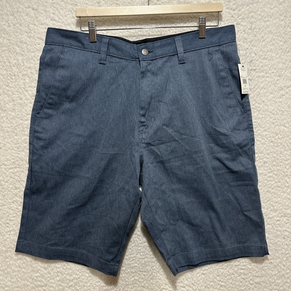 Volcom Men's Shorts Size 36 V Monty Chino Blue Stretch Fabric NWT